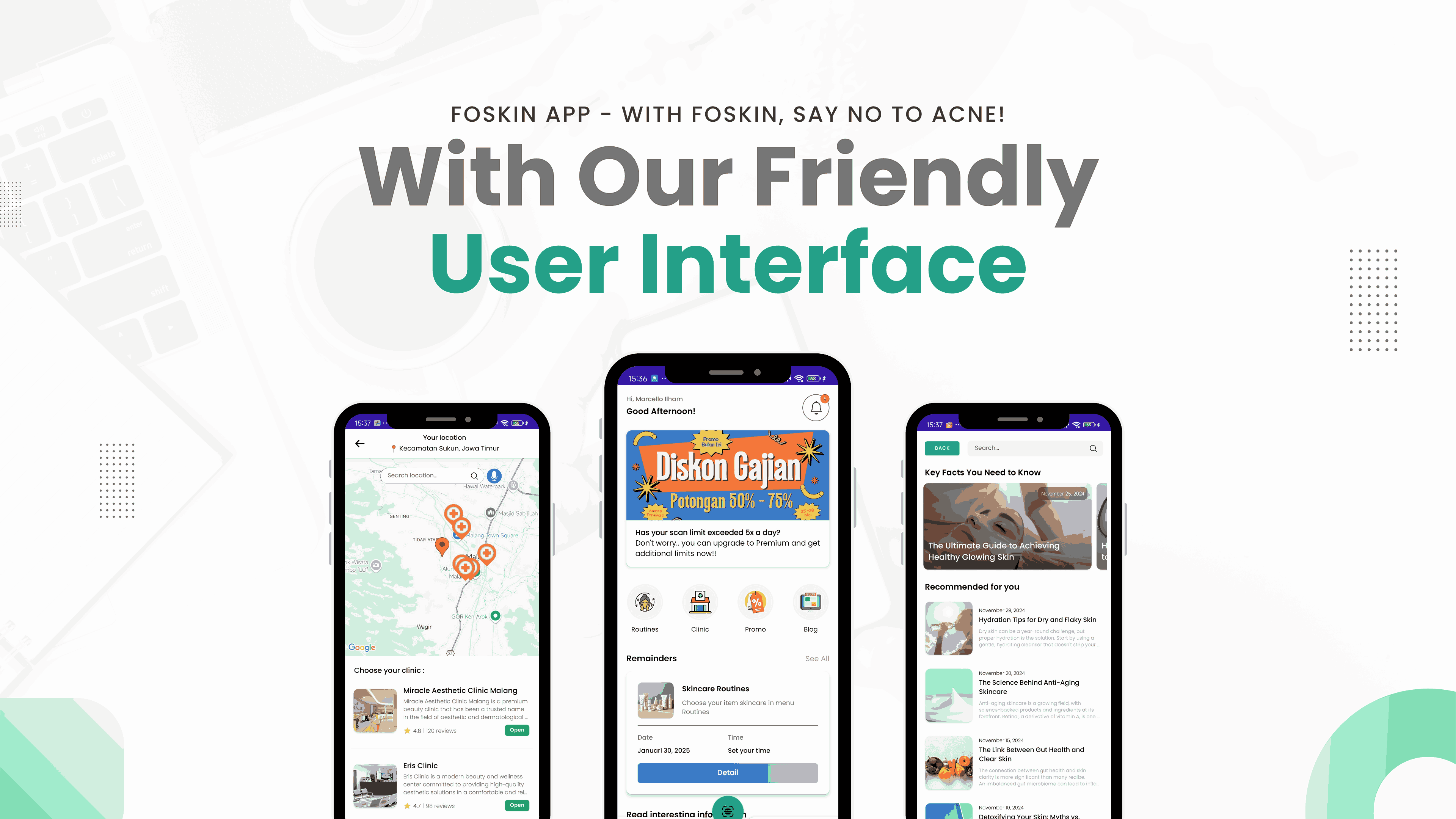 FOSKIN – AI-Powered Acne Care Mobile Application